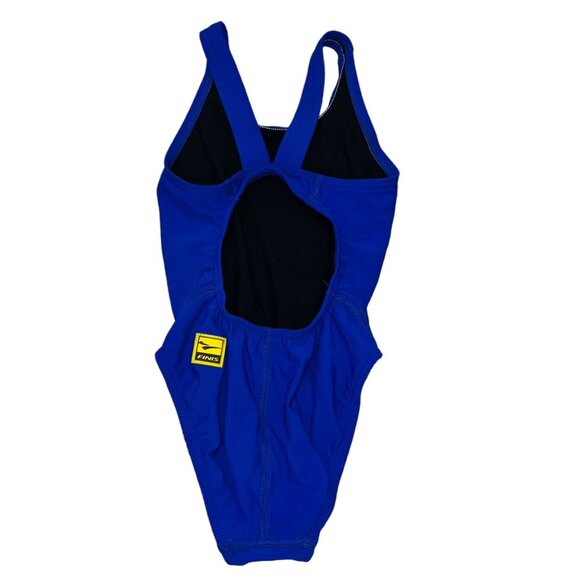 Finis SwimKids Girl's One-Piece Swimsuit Size 20 (4/6) Blue Polyester - Picture 2 of 4